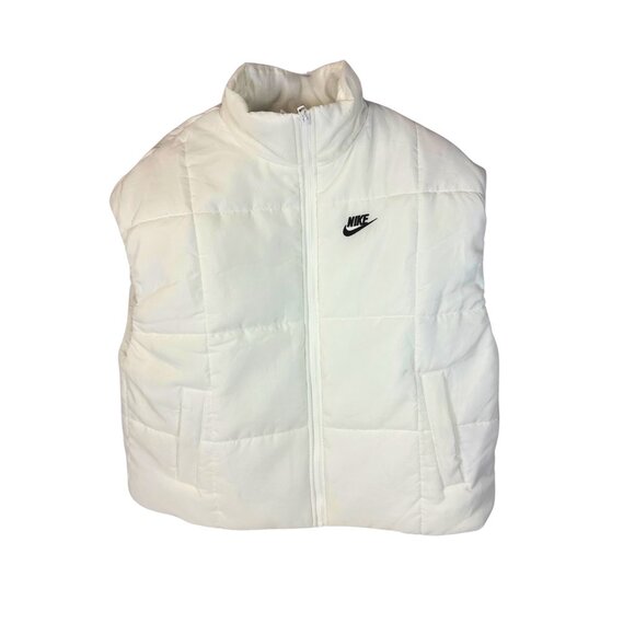 Nike Women's Therma-FIT Classic Puffer Vest – White Water-Repellent Oversize XS - Picture 4 of 6